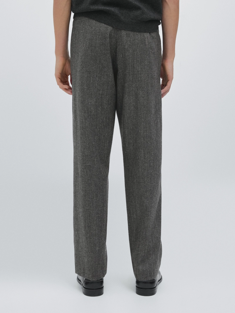 Брюки прямого кроя из шерстяной смеси