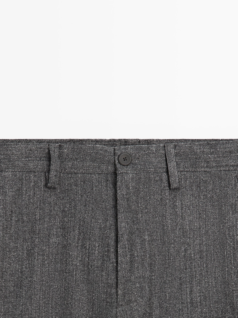 Брюки прямого кроя из шерстяной смеси