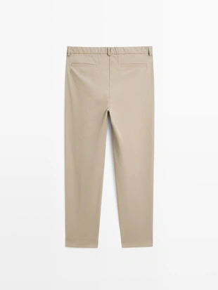 Брюки с широкими линиями REGULAR-FIT из технической ткани- Заказать в России