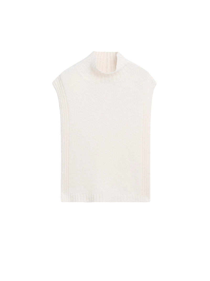Жилетка с высоким воротником без рукавов