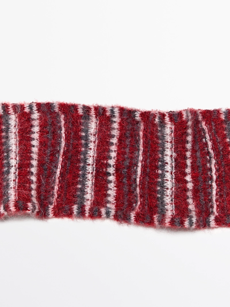 Платок из тонкой шерсти альпаки с жаккардовым узором