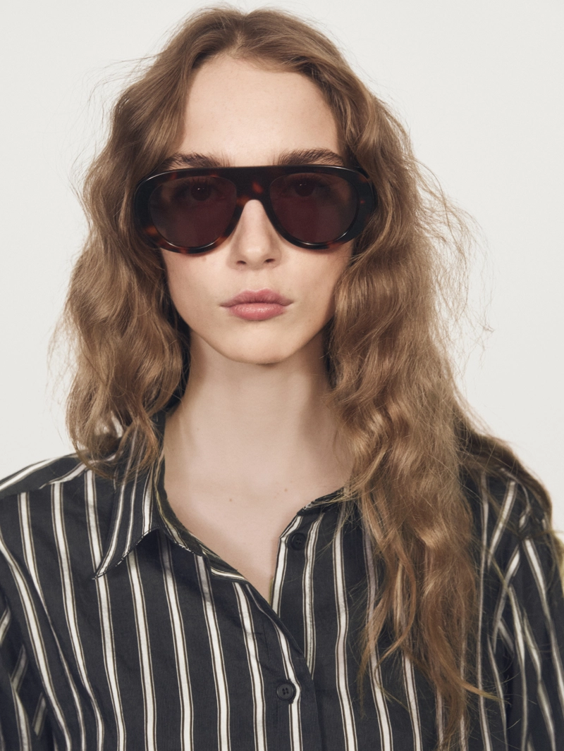 Рубашка в полоску свободного кроя