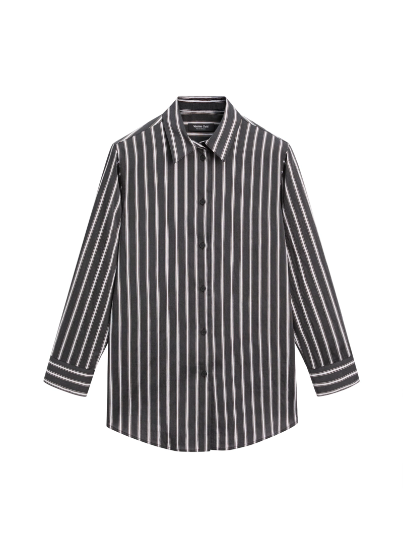 Рубашка в полоску свободного кроя