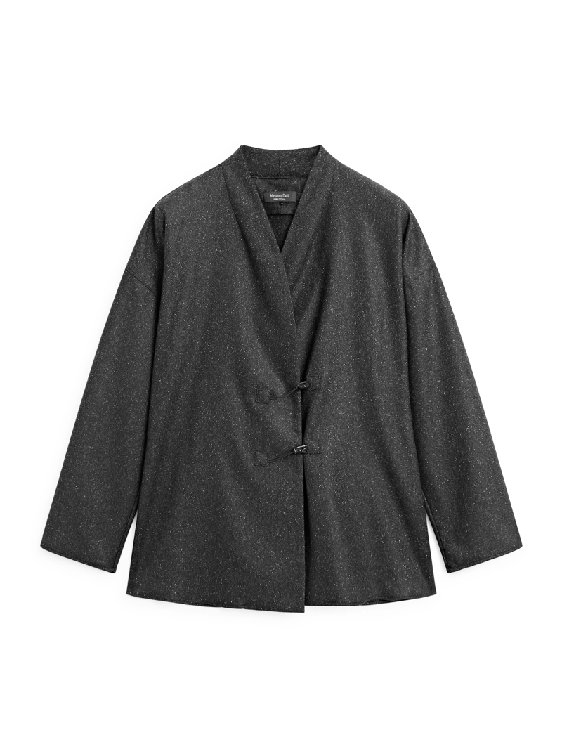 Рубашка из шерсти с эффектом пряжи knickerbocker и деталями роговых пуговиц