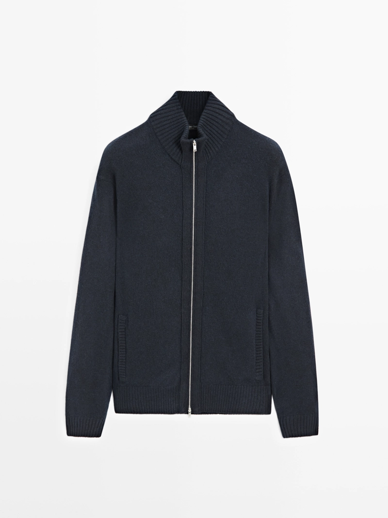 Кардиган из шерстяной смеси с деталями на молнии