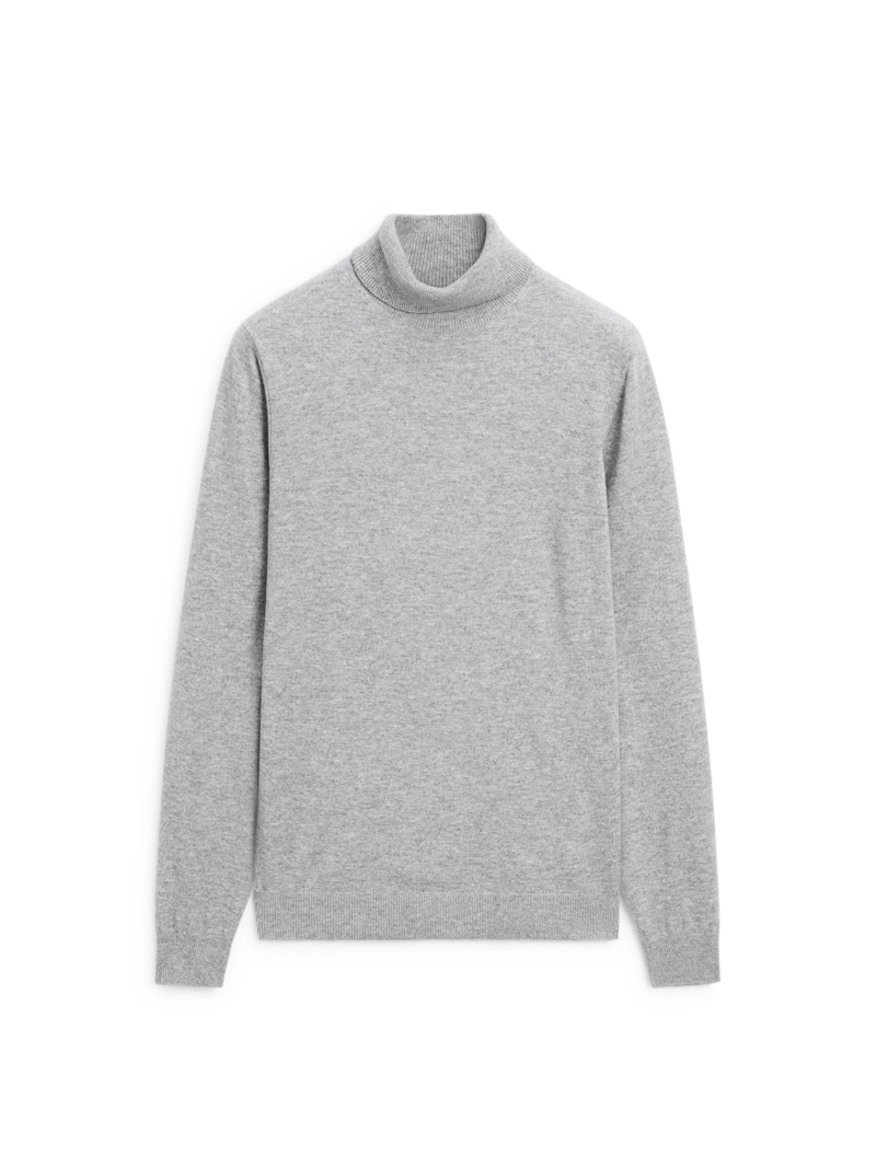 Свитер из шерстяного микса с высоким воротником