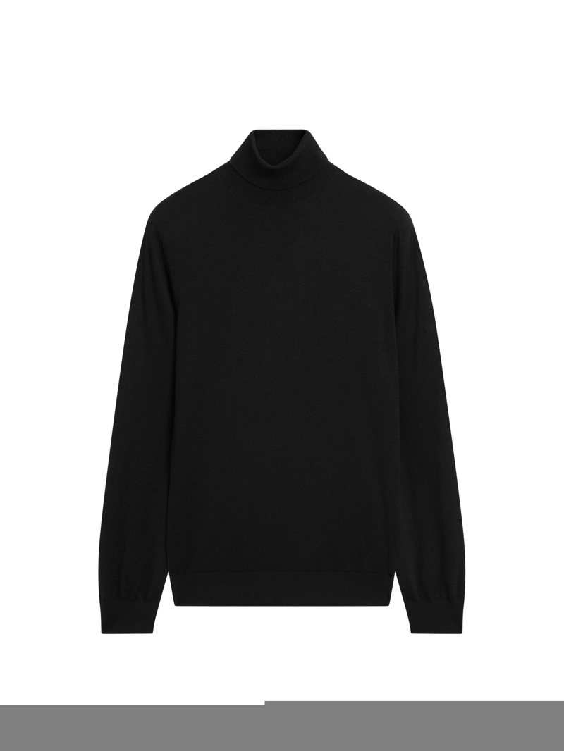 Вязаный свитер с высоким воротником из шерстяной смеси