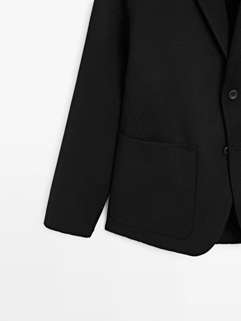 Пиджак из шерстяной смеси с двойным слоем