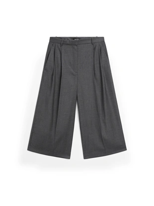 Шорты-бермуды из 100% шерсти с защипами- Заказать в России