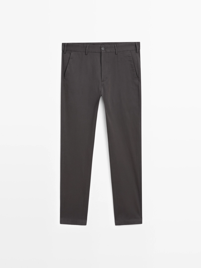 Брюки из твила в обтягивающем крое