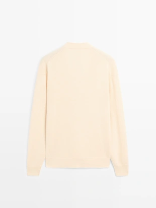 Кардиган с V-образным вырезом из 100% шерсти- Заказать в России