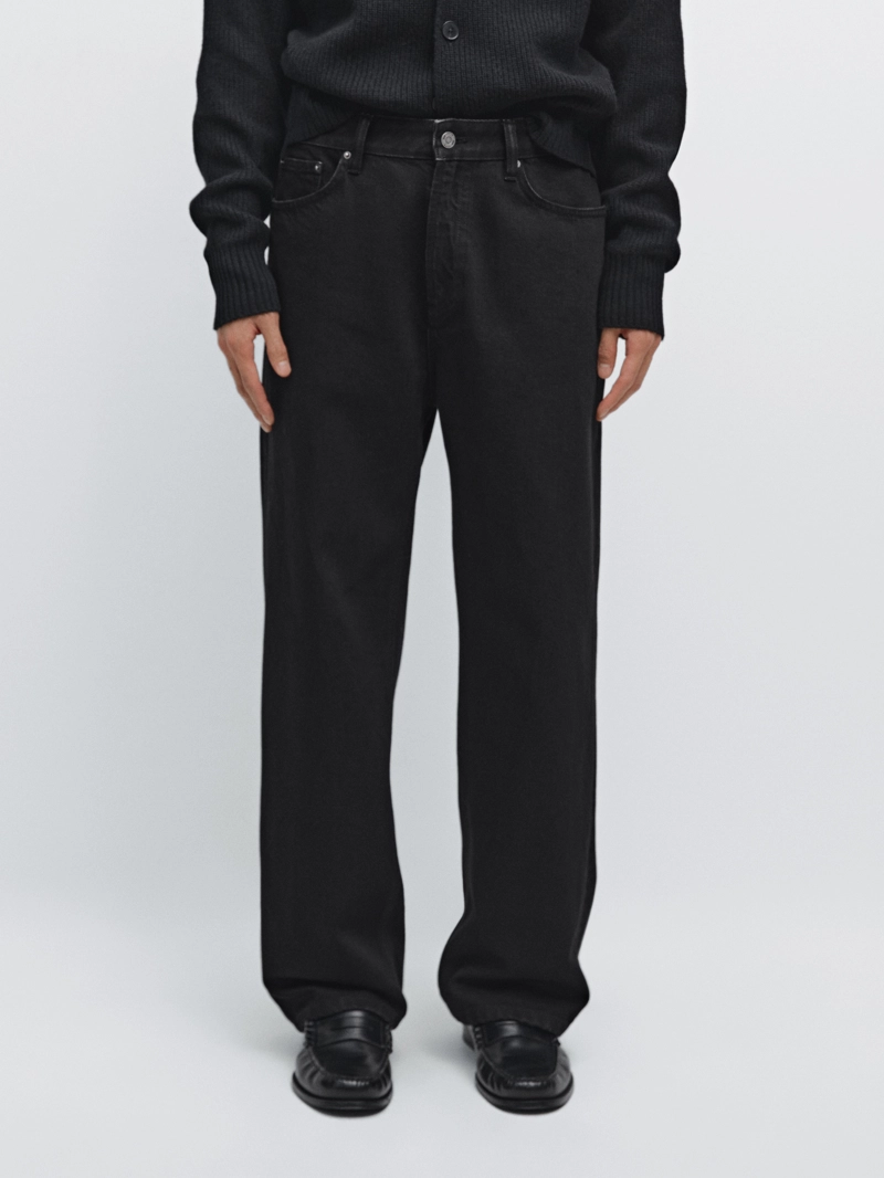 Джинсы с широкими штанинами