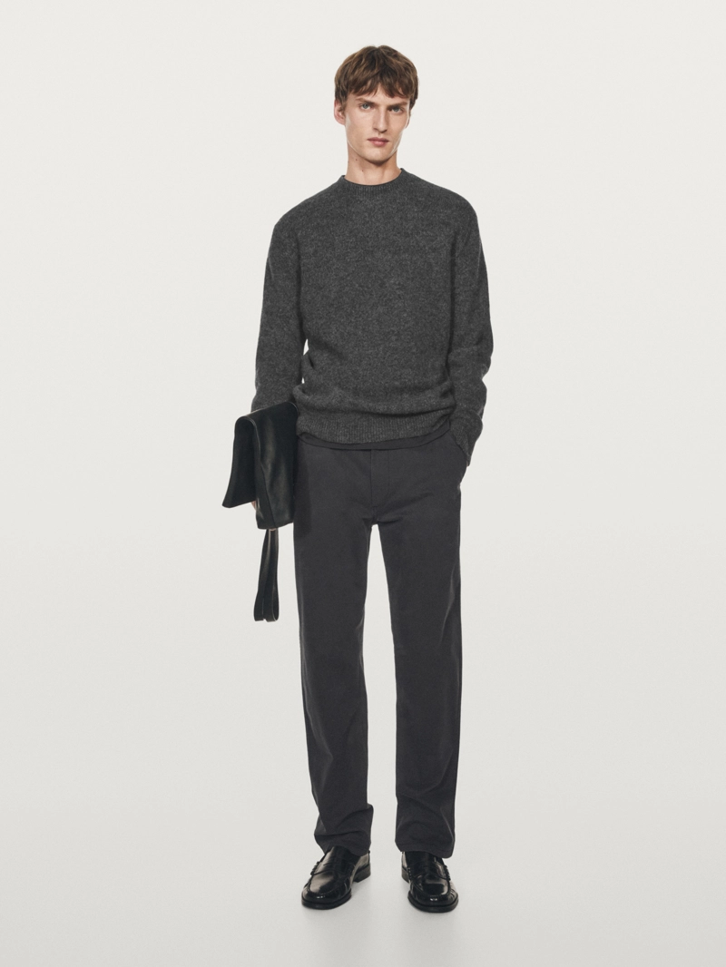 Брюки с зауженным кроем из мягкой ткани