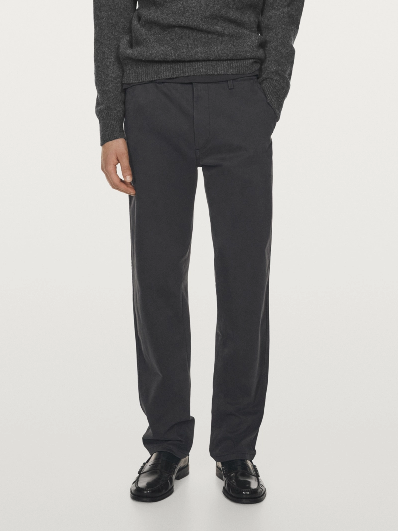 Брюки с зауженным кроем из мягкой ткани