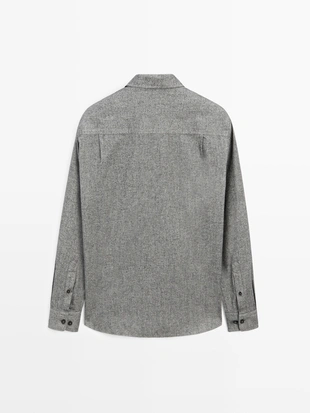 Рубашка REGULAR FIT из меланжевой оксфордской ткани- Заказать в России