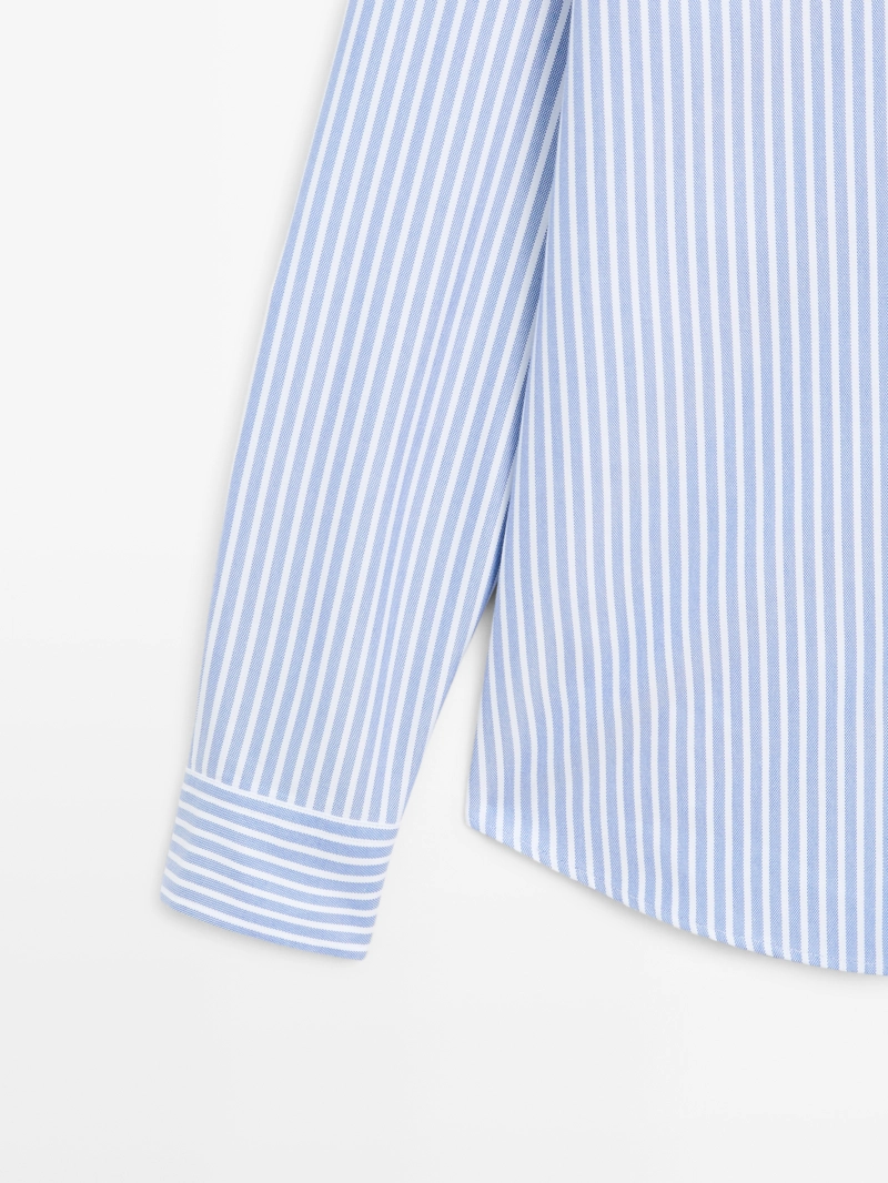 Рубашка с полосками оверсайз