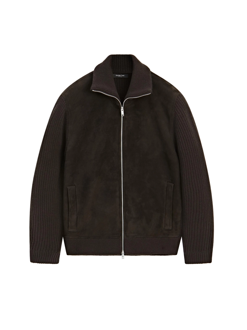 Куртка с контрастным воротником стойкой