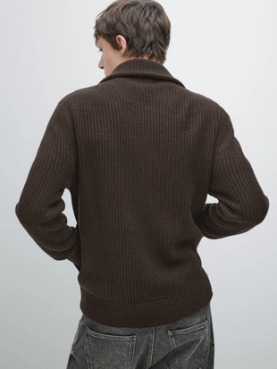 Куртка с контрастным воротником стойкой- Заказать в России