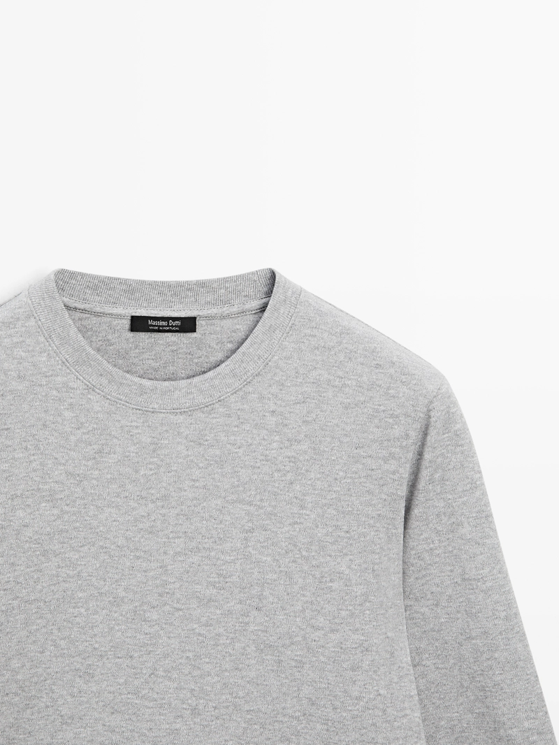 Футболка с длинным рукавом из 100% хлопка