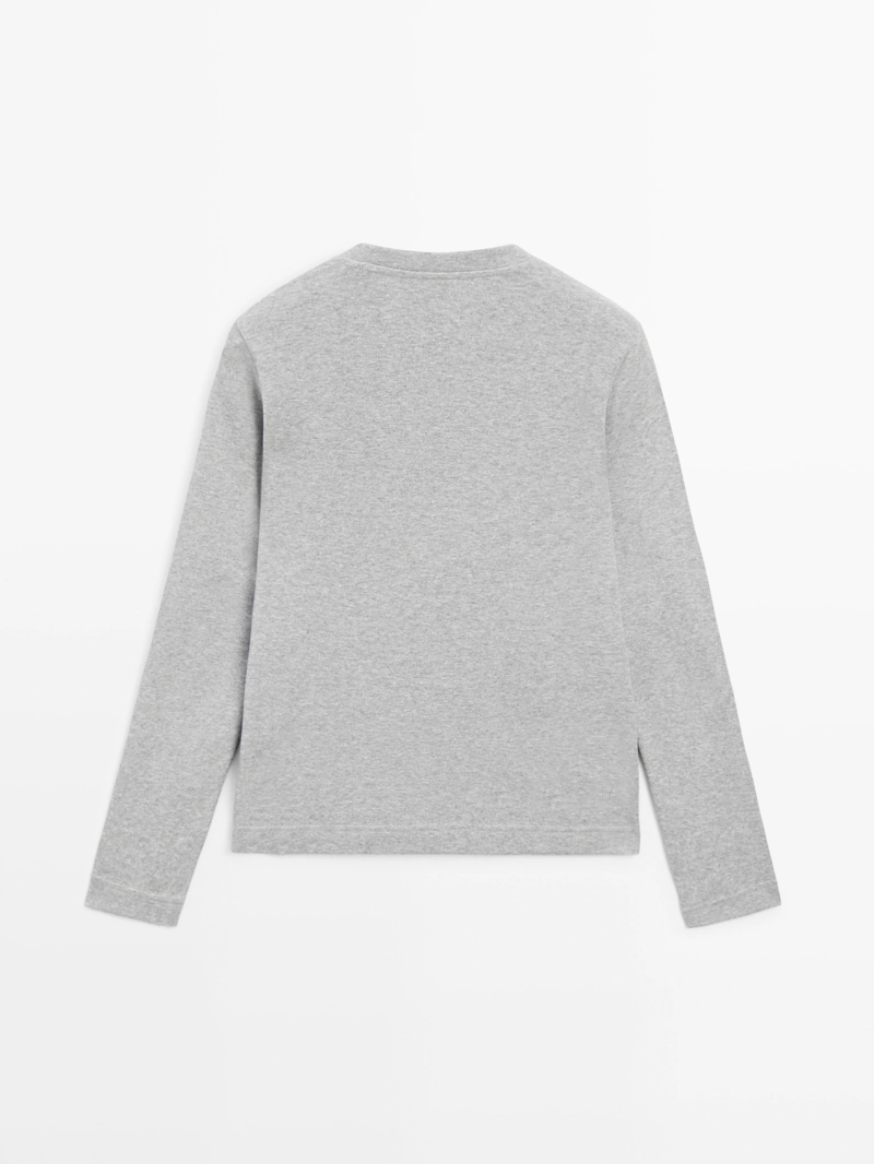 Футболка с длинным рукавом из 100% хлопка