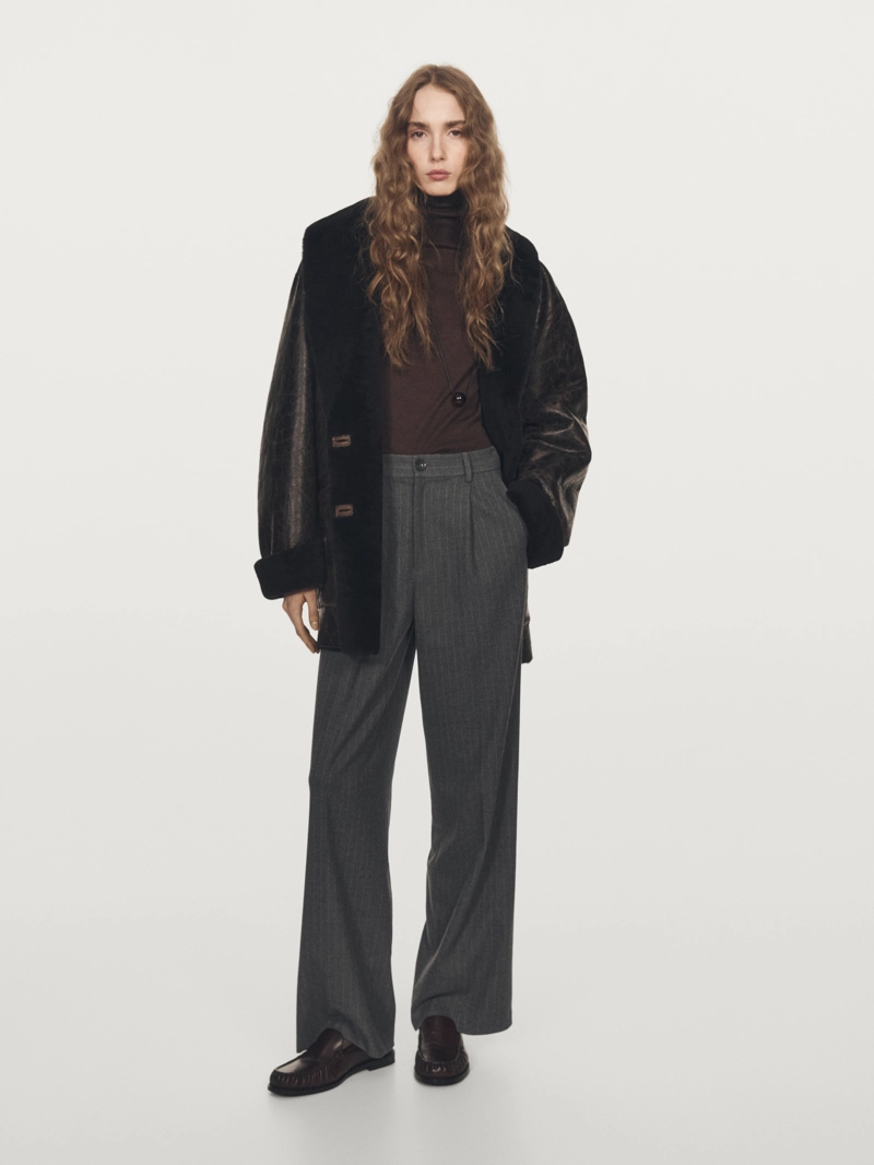 Широкие брюки в полоску