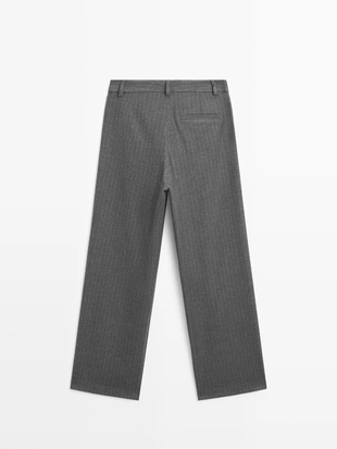 Широкие брюки в полоску- Заказать в России