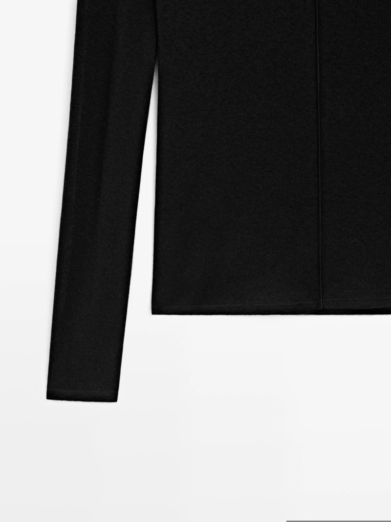 Лонгслив с деталями шва