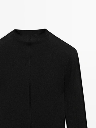 Лонгслив с деталями шва- Заказать в России