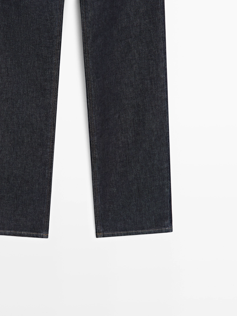 Джинсы прямого покроя с высокой посадкой