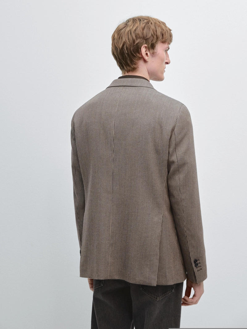 Пиджак из смесовой шерсти в клетку