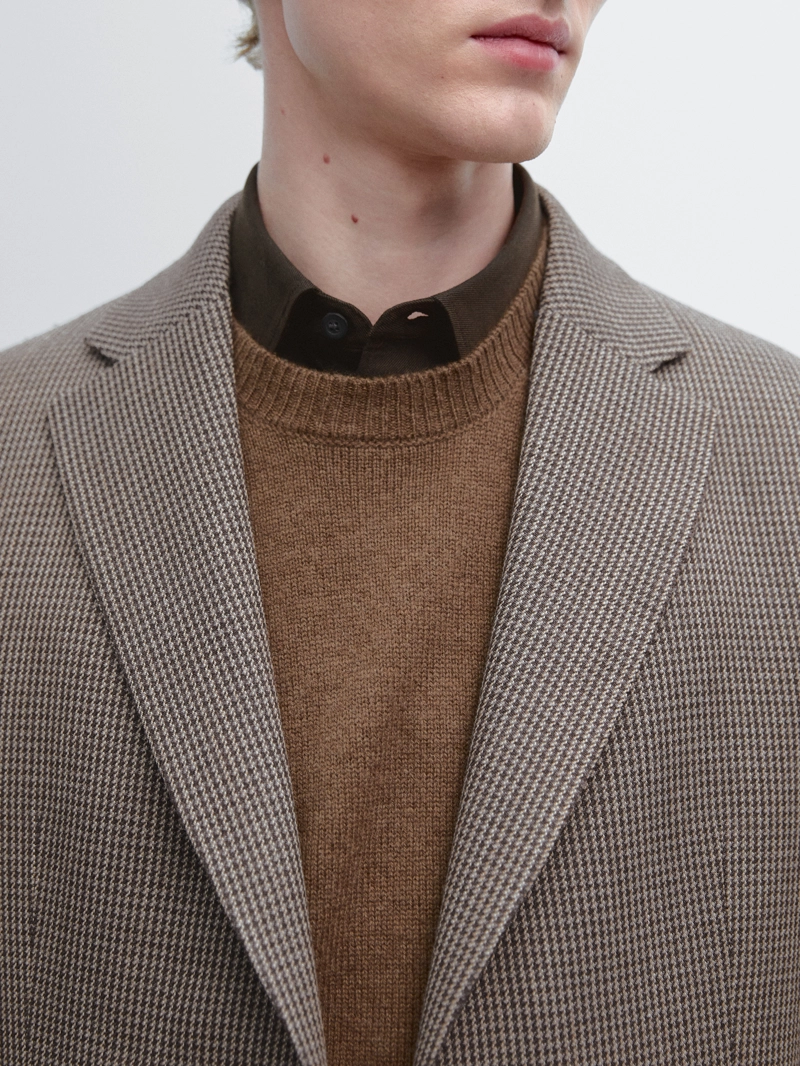 Пиджак из смесовой шерсти в клетку