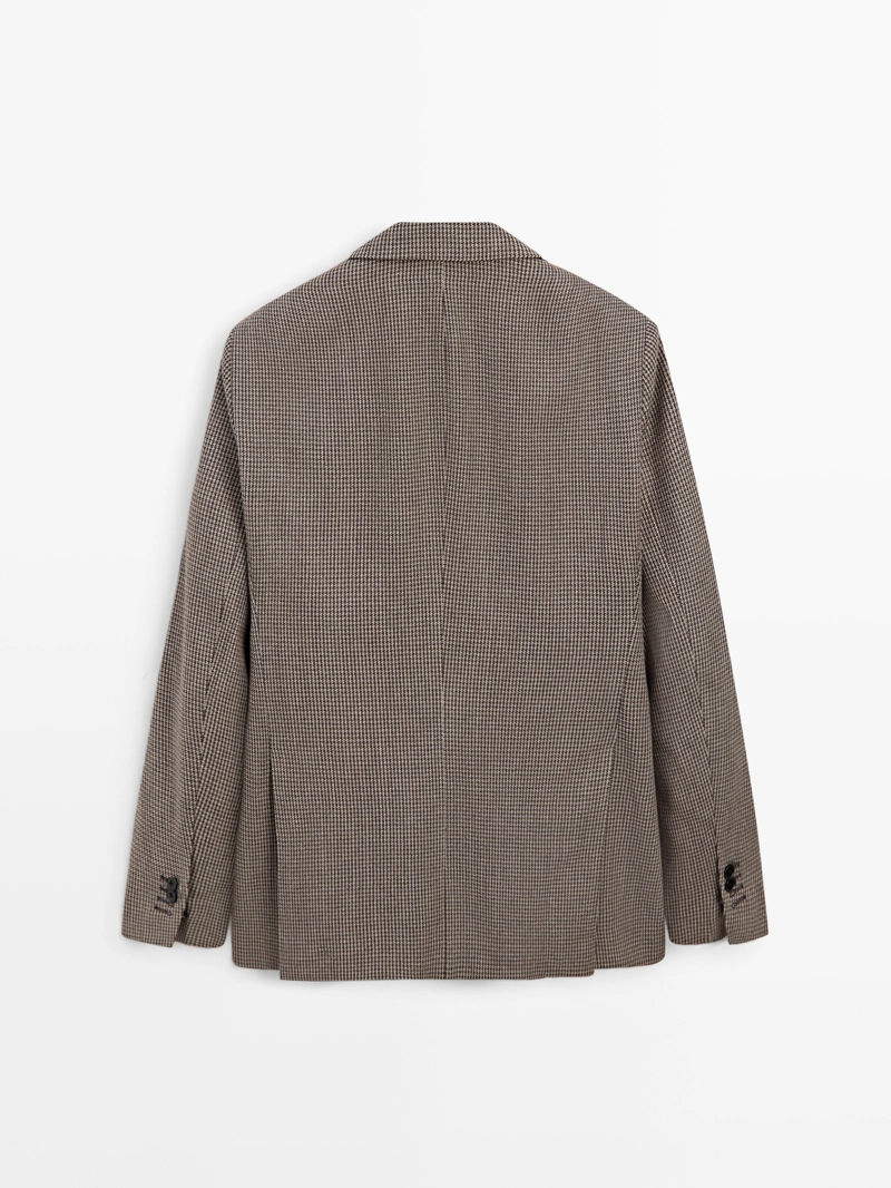 Пиджак из смесовой шерсти в клетку