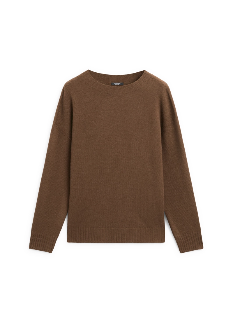 Свитер с круглым вырезом из шерстяно-вискозной смеси