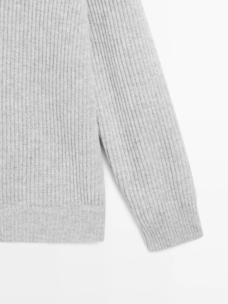 Кардиган из шерстяно-вискозной смеси с воротником