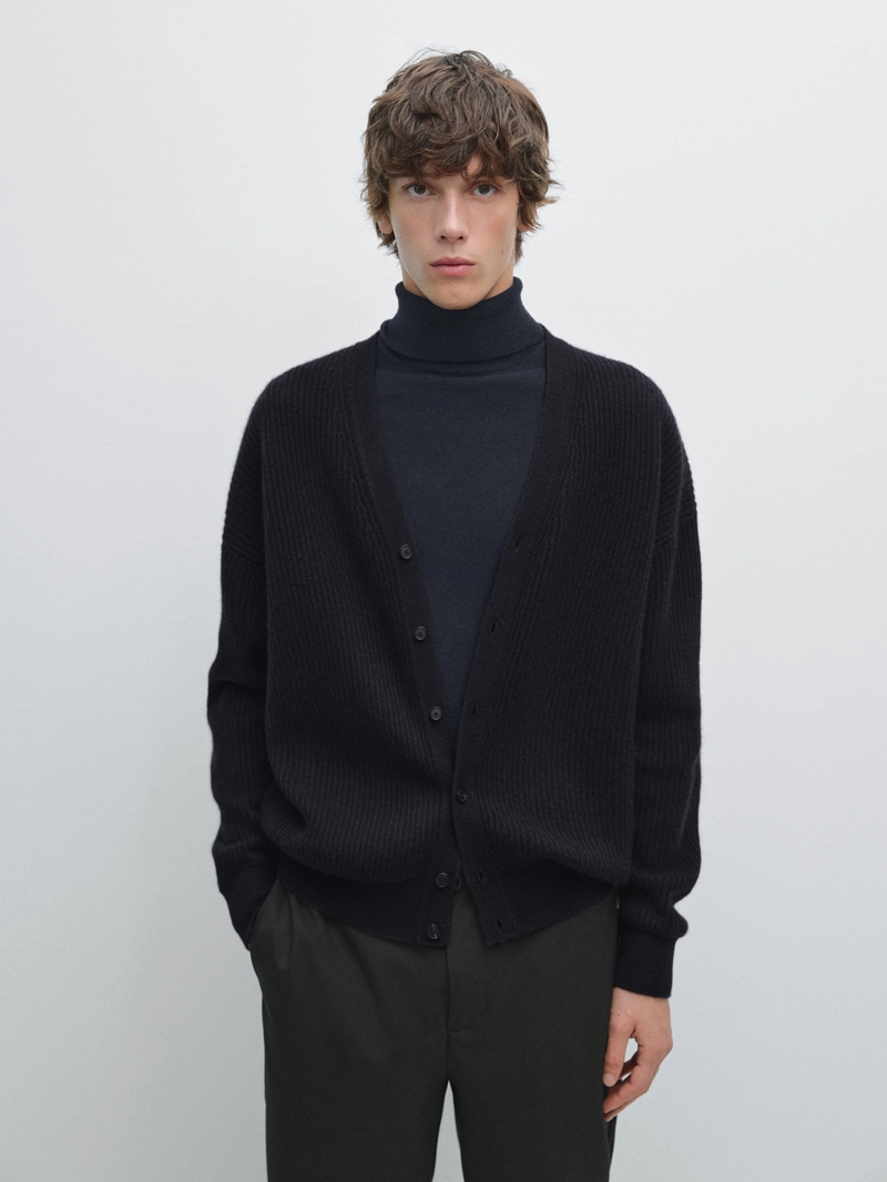 Кардиган из кашемирово-шерстяной пряжи
