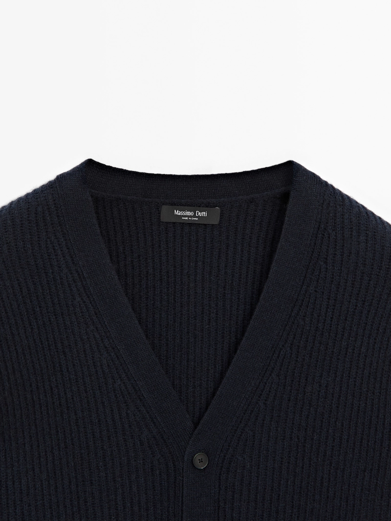 Кардиган из кашемирово-шерстяной пряжи