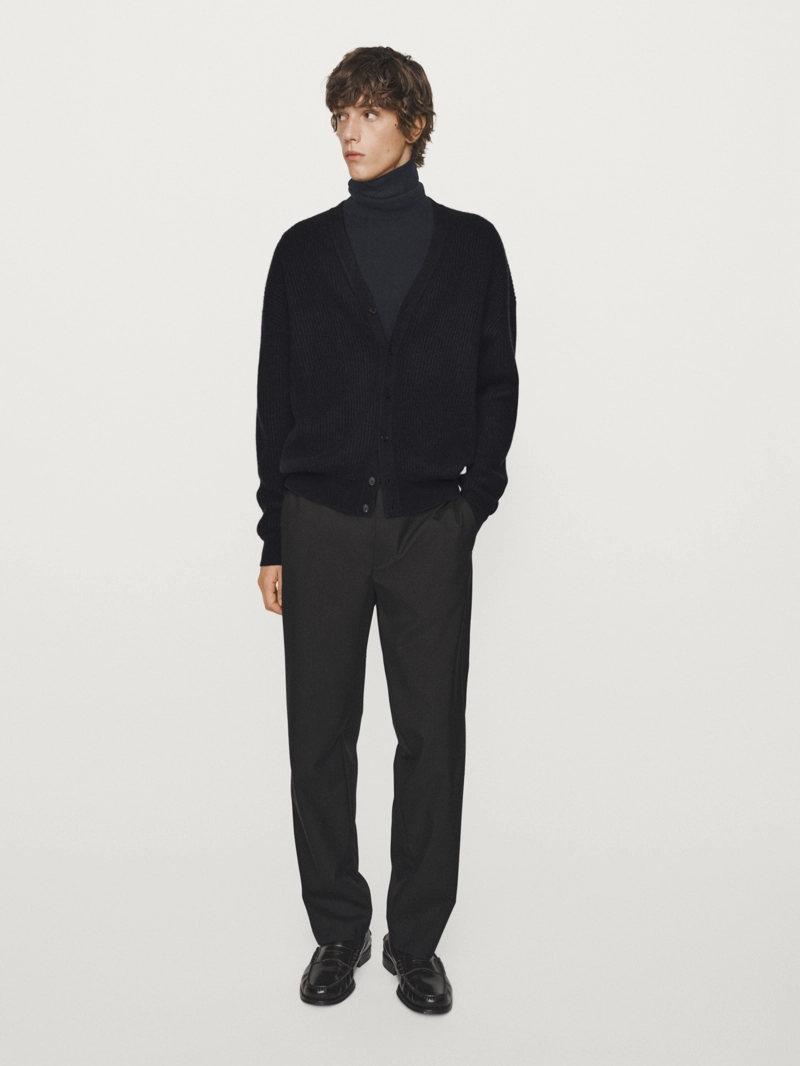 Кардиган из кашемирово-шерстяной пряжи