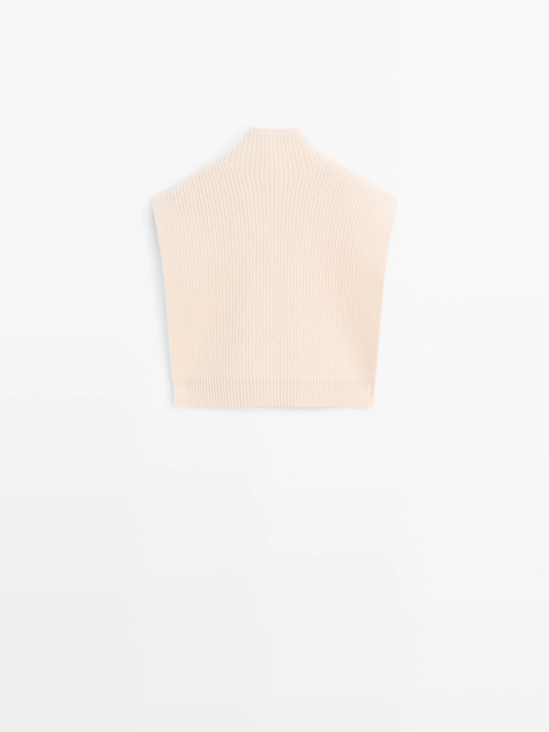 Короткий жилет из шерсти с молнией