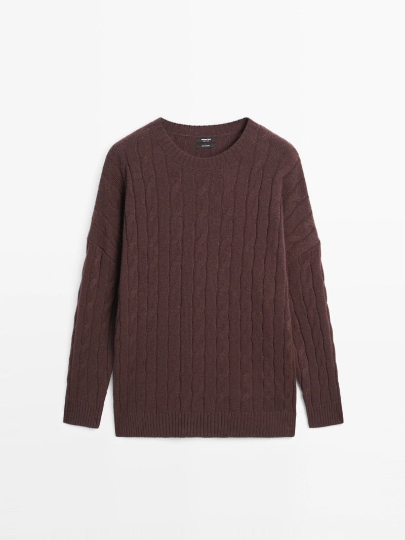 Свитер с косами из 100% кашемира