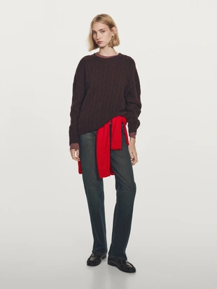 Свитер с косами из 100% кашемира- Заказать в России