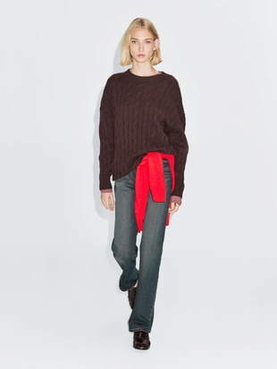 Свитер с косами из 100% кашемира- Заказать в России