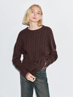 Свитер с косами из 100% кашемира- Заказать в России