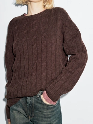 Свитер с косами из 100% кашемира- Заказать в России