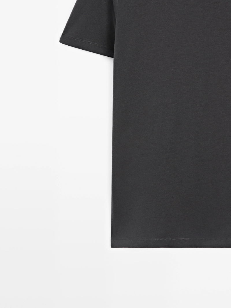 Футболка из шерстяной смеси с коротким рукавом