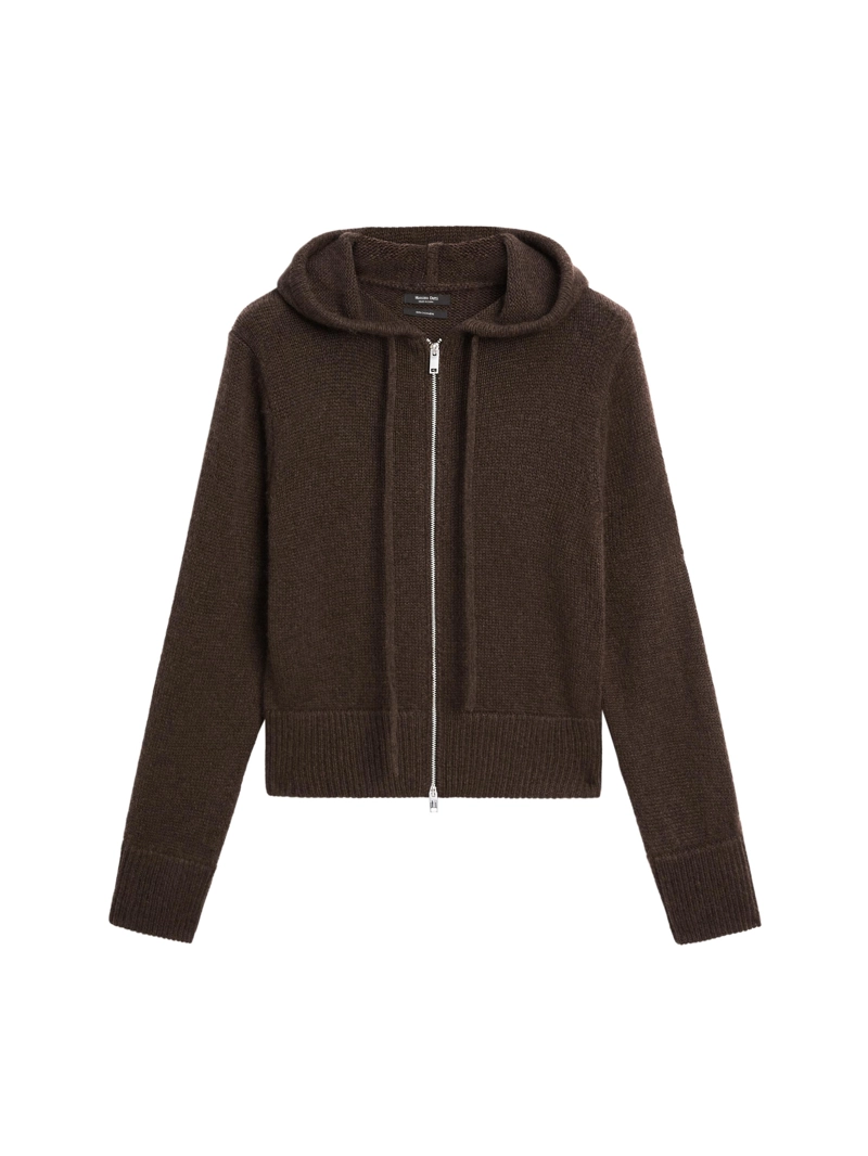 Кардиган из 100% кашемира с капюшоном