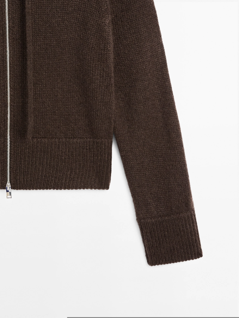 Кардиган из 100% кашемира с капюшоном