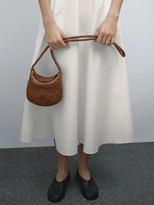 BRAIDED NAPPA LEATHER CROSSBODY BAG- Заказать в России