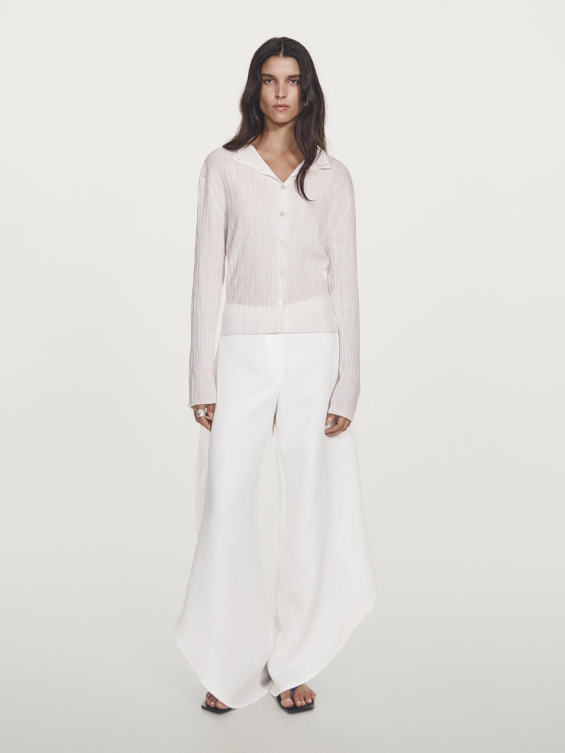 Брюки с разрезом по низу