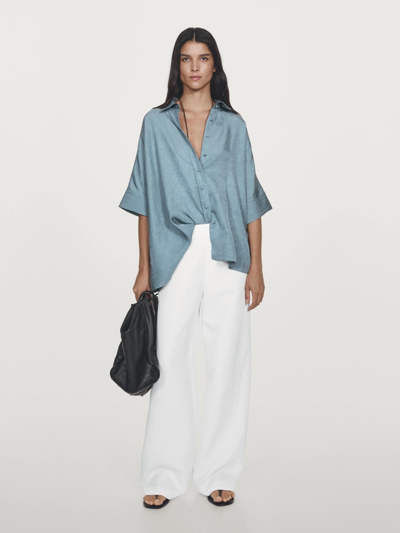 Брюки с разрезом по низу