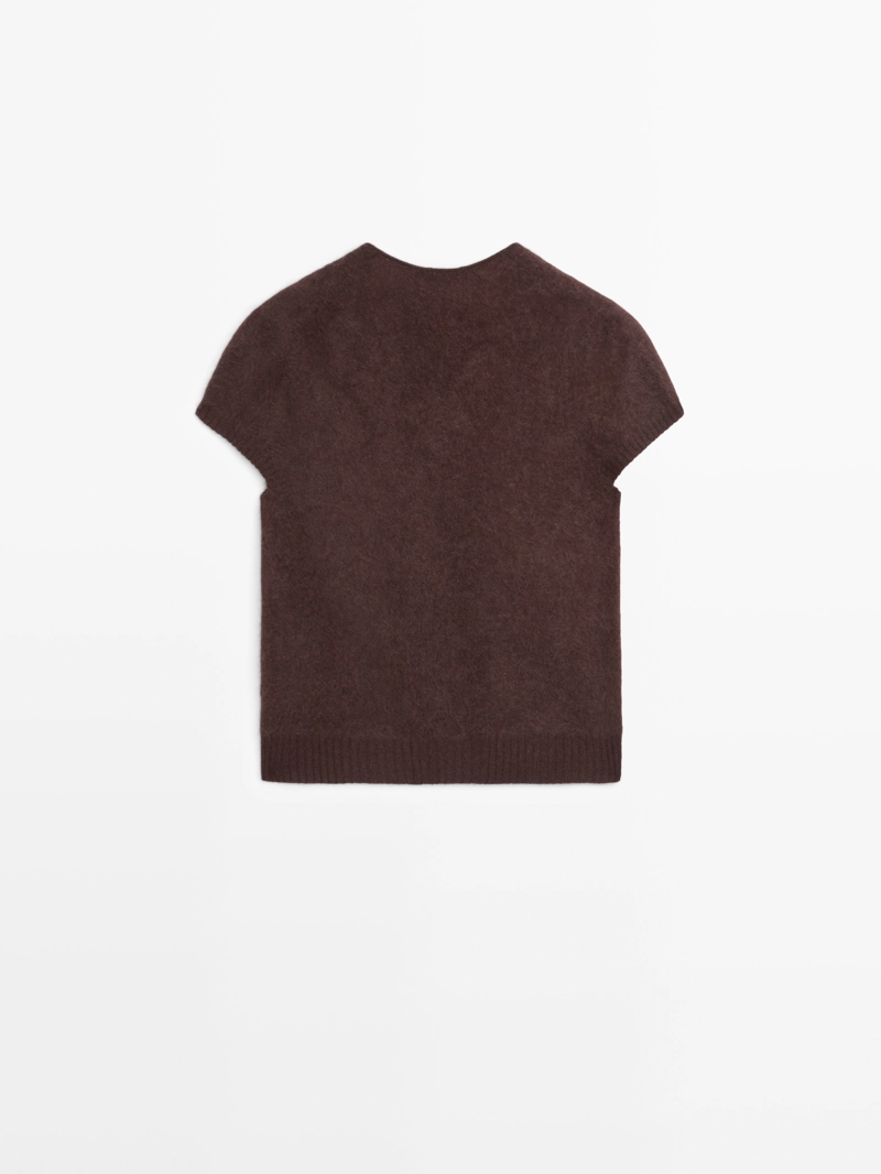 Свитер с v-образным вырезом из шерсти и кашемира